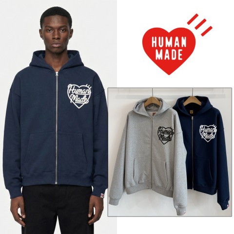 휴먼메이드 스웨트 후드 집업 (2color)