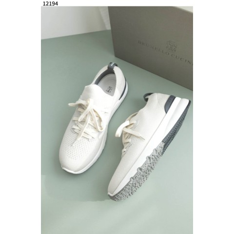 브루넬로 쿠치넬리 니트 로우탑 스니커즈