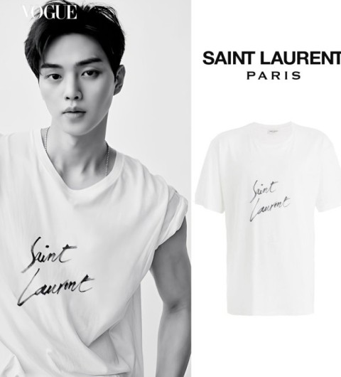SAINT LAURENT 생로랑 시그니쳐 로고 반팔