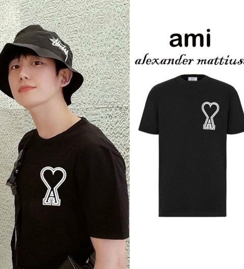 ami 아미 보플 빅패치 반팔티
