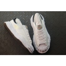 메종 미하라 야스히로 블레이키 OG 솔 레더 로우탑 스니커즈 화이트