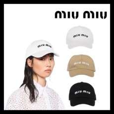 MiuMiu 미우미우 로고 자수 프리미엄 볼캡 ( 4 COLOR )