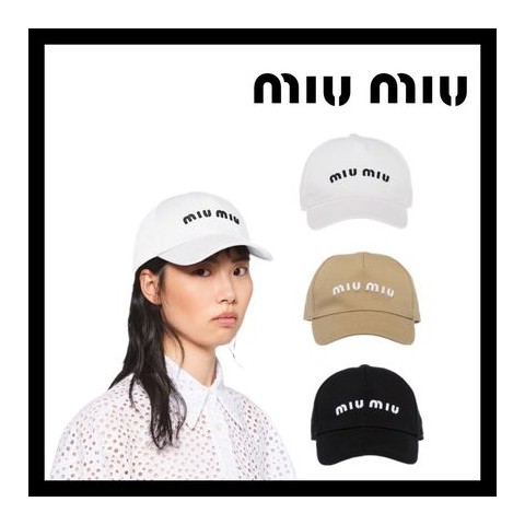 MiuMiu 미우미우 로고 자수 프리미엄 볼캡 ( 4 COLOR )