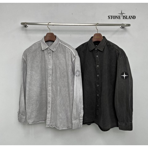 [STONE ISLAND] 스톤아일랜드 빅컴패스 피그먼트 워싱셔츠