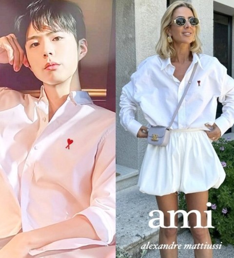 [AMI PARIS] 아미 스몰패치 옥스포드 셔츠