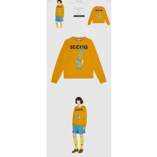 구찌 프레야 하타스 ICCUG 프린트 맨투맨 3COLOR