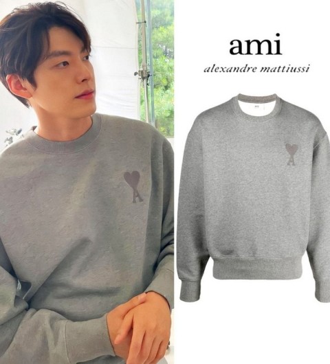 AMI 아미 체인빅패치 커플 맨투맨