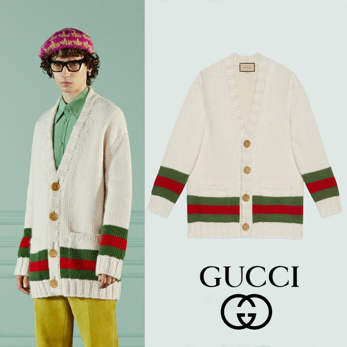 [GUCCI] 2023ss 구찌 웹(Web) 파인 울 가디건 -해외배송-